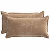 vidaXL Kussensloop 2 st HOUTEN Bruin 40 x 80 cm Chenille Stof