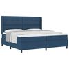 vidaXL Boxspringbed met kussen met hoofdeinde Blauw 200 x 200 cm Stof