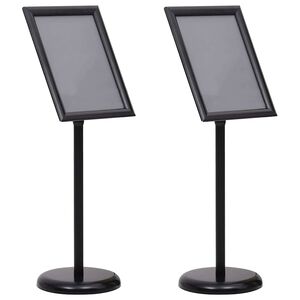 vidaXL Posterstandaards 2 st Zwart 45 x 32,7 x 108 cm Aluminium
