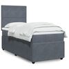 vidaXL Boxspring met matras fluweel donkergrijs 90x190 cm