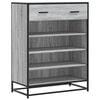 vidaXL Schoenenkast 75x38x97,5 cm bewerkt hout en metaal grijs sonoma