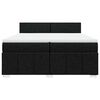 vidaXL Boxspring met matras stof zwart 200x200 cm