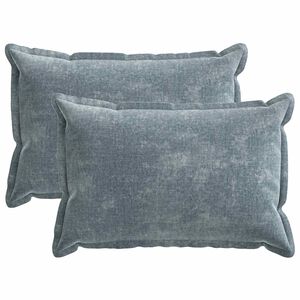 vidaXL Kussensloop 2 pcs HOUTEN Lichtblauw 50 x 75 cm Chenille Stof