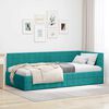 vidaXL Hoekbedframe met hoofdeinde Turquoise 90 cm x 190 cm Fluweel