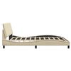 vidaXL Bedframe zonder matras "Hanko" stof cr&egrave;mekleurig 180x200 cm