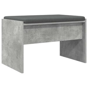 vidaXL Halbank met kussen Beton Grijs 63 x 38 x 40 cm