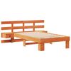 vidaXL Bedframe met hoofdeinde Wasbruin 90 x 200 cm Massief grenenhout