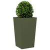vidaXL Plantenbak 45x45x75 cm staal olijfgroen