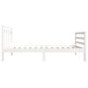 vidaXL Bedframe massief hout wit 90x190 cm