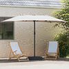 vidaXL Tuinparasol Zand en Antraciet 385 x 209 x 244 cm Polyester