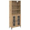 vidaXL Hoge kast Artisan Eiken 69,5 x 34 x 180 cm Bewerkt hout
