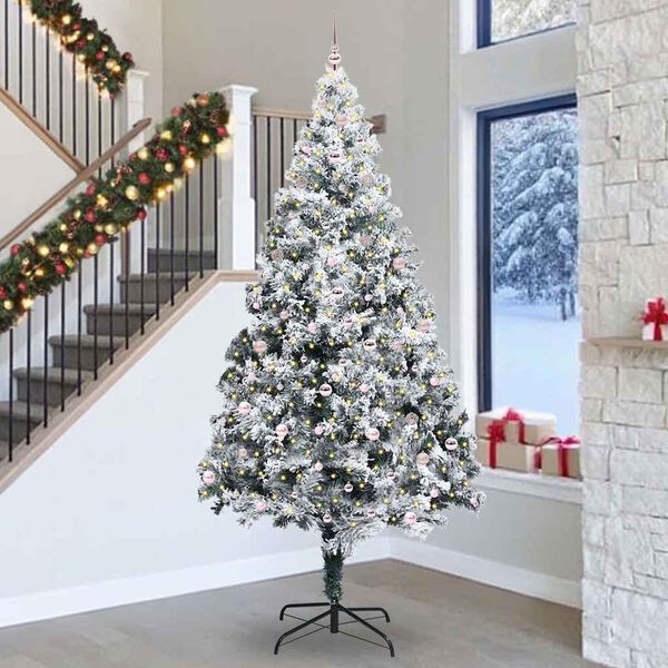 vidaXL Kerstboom met 300 LED met standaard Groen 300 cm PVC