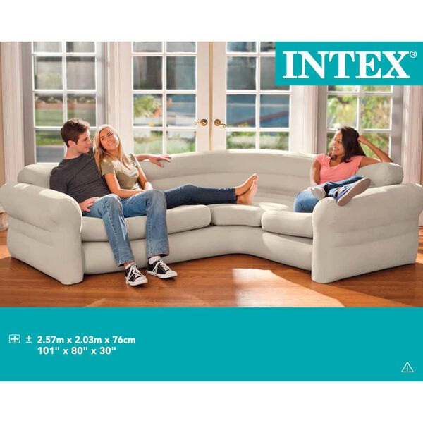 Intex Hoekbank opblaasbaar 257x203x76 cm