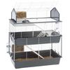 Ferplast Konijnenhok Barn 100 Double 95x57x121 cm grijs