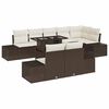 vidaXL Tuin Sofa Set met kussen 9 pcs Bruin en Cr&egrave;me poly rattan