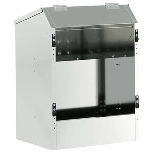 vidaXL Konijnenvoer Zilver 64,5 x 25,5 x 45,5 cm Gegalvaniseerd staal
