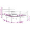 vidaXL Bedframe met hoofdbord massief hout wit