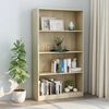 vidaXL Boekenkast met 4 schappen 80x24x142 cm bewerkt hout sonoma eik