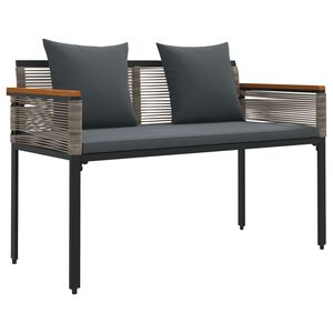 vidaXL Tuinbank 2 -Seater 117 x 54 x 74.5 cm poly rattan