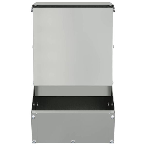 vidaXL Konijnenvoer Zilver 17,5 x 26 x 28,5 cm Gegalvaniseerd staal