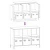 vidaXL Dressoir 101,5x39x73,5 cm koudgewalst staal roze