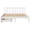 vidaXL Bedframe zonder matras massief grenenhout wit 135x190 cm