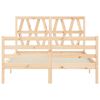 vidaXL Bedframe met hoofdbord massief hout 140x200 cm