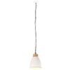 vidaXL Hanglamp industrieel E27 23 cm ijzer en massief hout wit