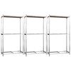 vidaXL Bandenrekken 2-laags 3 st 110x40x180 cm staal zilverkleurig