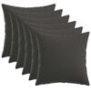 vidaXL Kussensloop 6 pcs HEERLEN Donkergrijs 40 x 40 cm