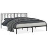 vidaXL Bedframe met hoofdbord metaal zwart 180x200 cm