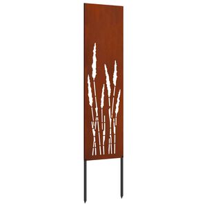 vidaXL Tuin Privacy Screen Fretwerk Roestig 32 x 140 cm weervast staal