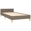 vidaXL Bedframe zonder matras 90x200 cm stof taupe