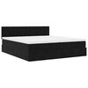 vidaXL Ottoman bed met matrassen 160x200cm fluweel zwart