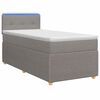 vidaXL Boxspringbed met matras met hoofdeinde Taupe 90 x 190 cm Stof