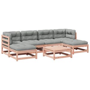 vidaXL 7-delige Loungeset met kussens massief douglas vurenhout