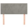 vidaXL Hoofdbord 90x5x78/88 cm fluweel lichtgrijs
