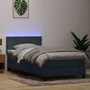 vidaXL Boxspring met matras en LED fluweel donkergrijs 100x210 cm