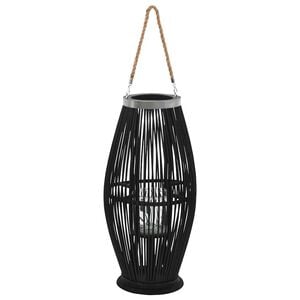 vidaXL Lantaarnhouder hangend 60 cm bamboe zwart