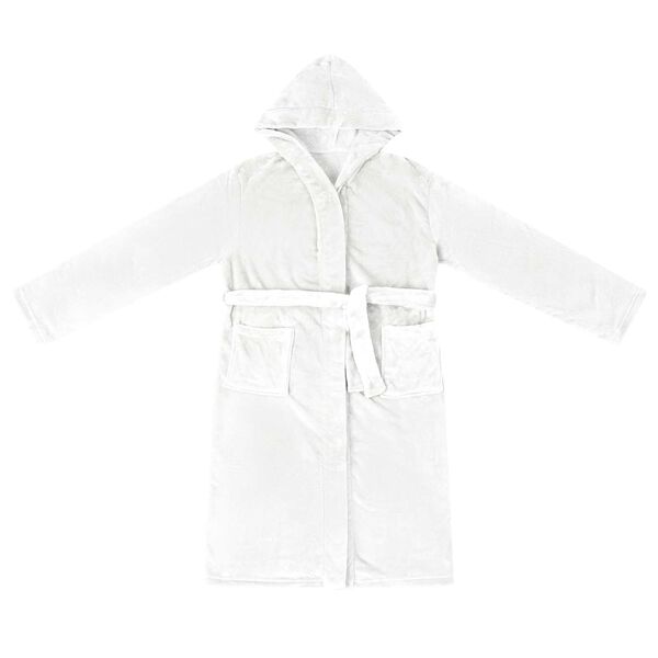 vidaXL Badjas Hoodie Wit xxl Flanel