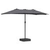 vidaXL Tuinparasol Antraciet 385 x 209 x 244 cm Polyester en staal