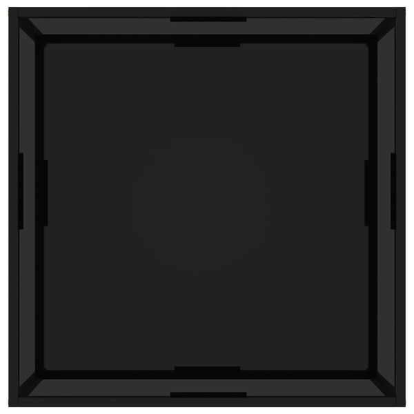 vidaXL Salontafel 80x80x35 cm gehard glas zwart