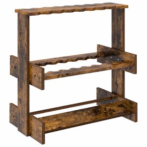 vidaXL Biljartkeu standaard Bewerkt hout 60 x 35 x 60 cm Gerookt eiken