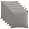 vidaXL Kussensloop 6 pcs HEERLEN Lichtgrijs 65 x 65 cm corduroy