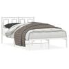 vidaXL Bedframe met hoofdbord metaal wit 120x200 cm