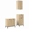 vidaXL Badkamermeubelset met lade 3 pcs Sonoma eiken Bewerkt hout