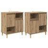 vidaXL Dressoirs 2 st Artisan Eiken 60 x 35 x 70 cm Bewerkt hout