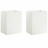 vidaXL Plantenbak 2 st Wit 40 x 30 x 50 cm Koudgewalst staal