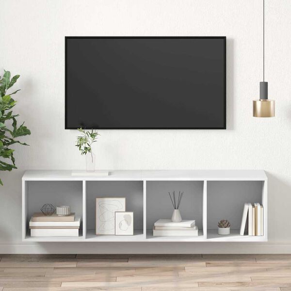 vidaXL Tv-wandmeubel 37x37x142,5 cm bewerkt hout wit