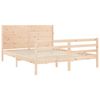 vidaXL Bedframe met hoofdbord massief hout 160x200 cm